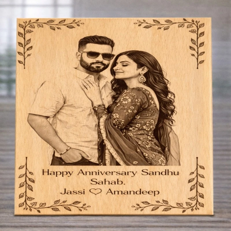 Personalized Wooden Photo Frame – Anniversary & Special Gift