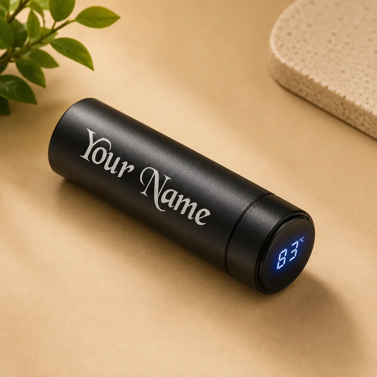 Customized Temperature Display Stainless Steel Water Bottle | Personalized Name & Photo Bottle | Vacuum Insulated Flask | Hot & Cold Bottle