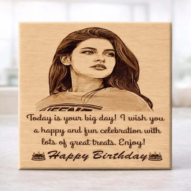 Personalized Wooden Photo Frame – Birthday & Special Gift